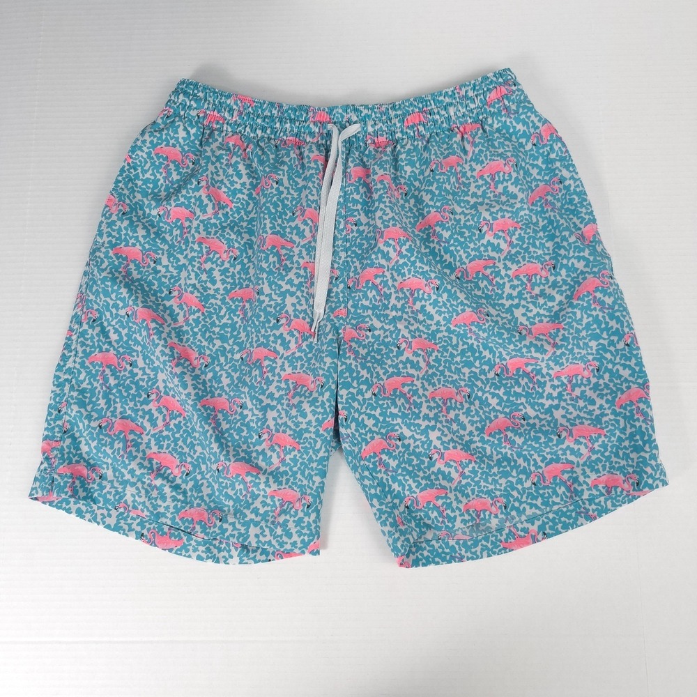 Chubbies The Domingos Are For Flamingos Lined Swim Trunks Mens Large 7" Inseam